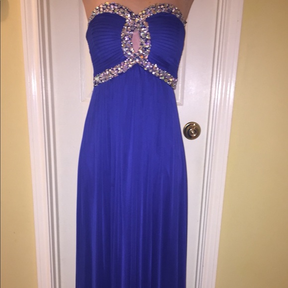Royal Blue Chiffon Dress at Dillard's